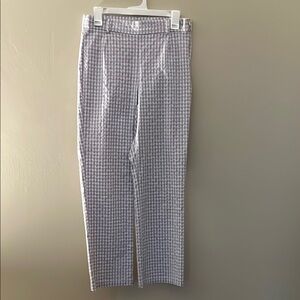 Zara Purple and White Tailored Trousers